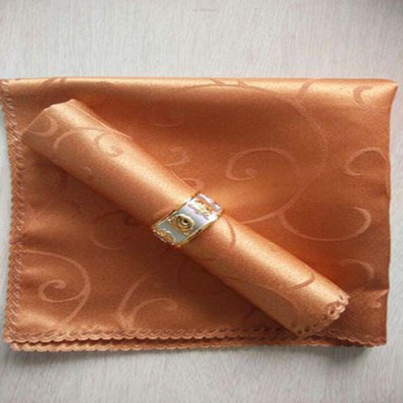 Cheap 10pcs 48cm Table Napkins Cloth Square Polyester Fabric For