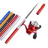 Pen Fishing Rod and Reel Combo Aluminum Alloy Mini Telescopic Pocket Fishing Rod Pole Spinning Reel Set
