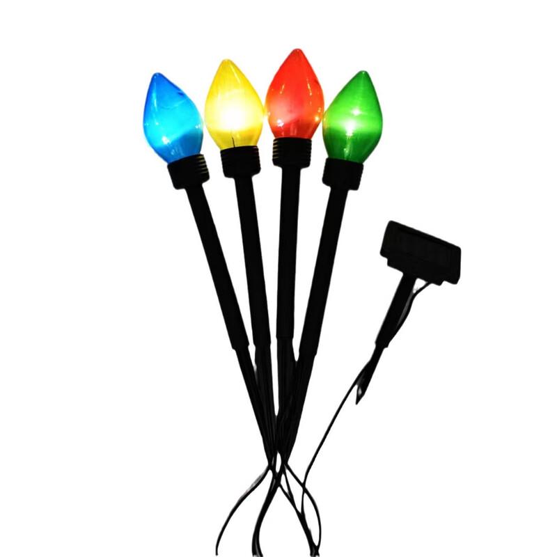 Pailide 4-in-1 Solar LED White Christmas Lawn Lights