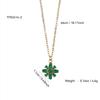 Women's Fashion Jewelry Necklace, Stainless Steel Plated with 18K Gold, Inlaid with Zircon Flower Pendant Necklace,