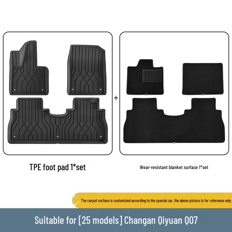 Kompatible TPE-Fußmatten für 25 Changan Qiyuan Q07 Modelle - Umweltfreundliche Auto- und Kofferraummatten