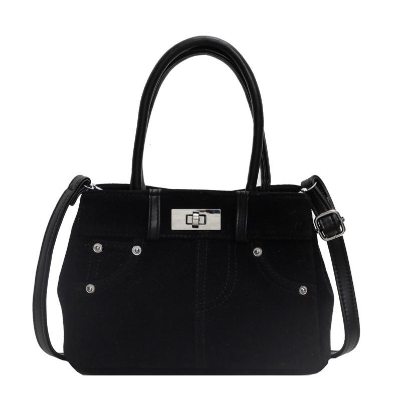 Ielgy Fashion Portable Commuter Big Bag Trendy Retro Frosted All-Match Cross-Body Bag High-End Sense One @-