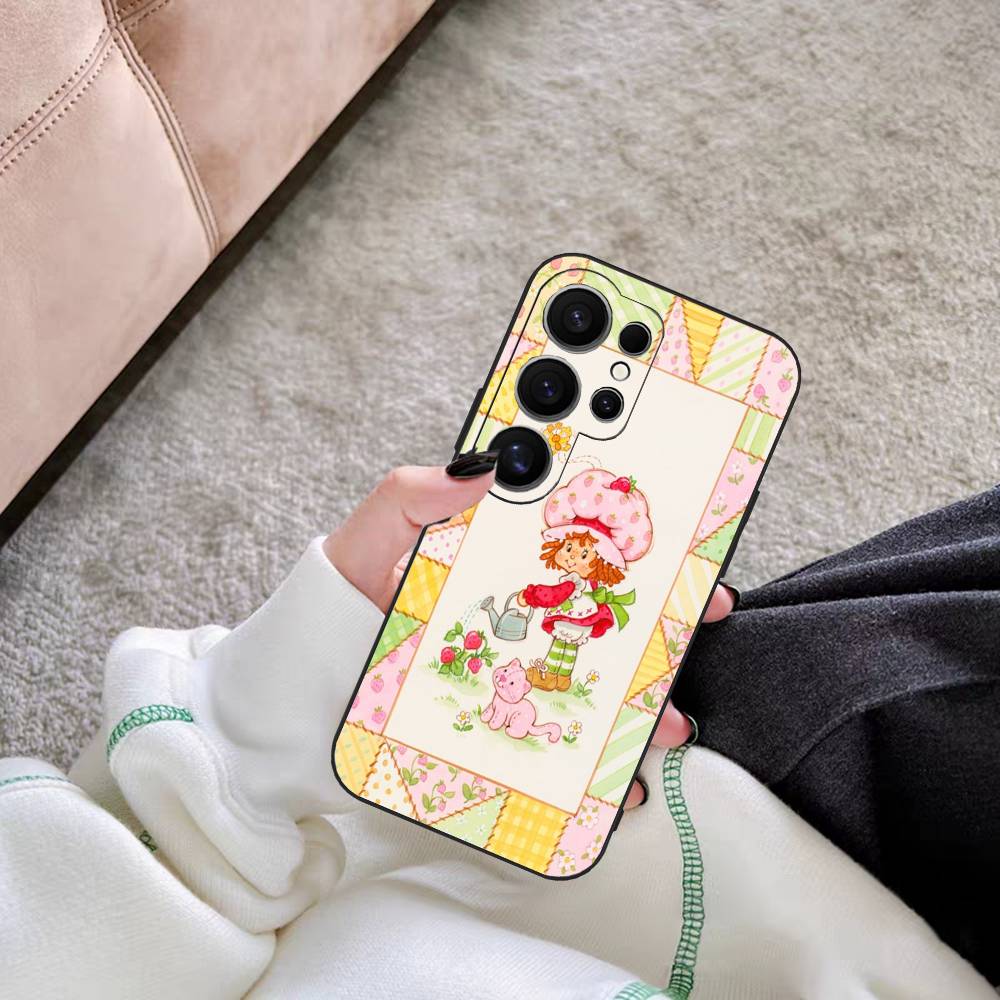 S-Strawberry-shortcake Girl Phone Case For Samsung S 24 Fe 25 Ultra Plus 20 Lite 21 30 22 23 24 22 Ultra 5G Fundas