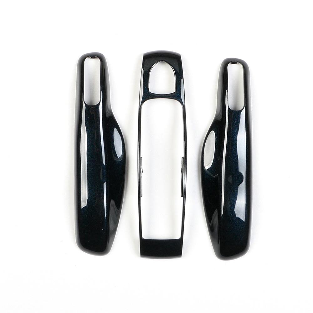 Car Key Shell  Moonlight Blue Remote Control Fob Case Replacement for Porsche Panamera Boxster Macan Cayenne 718 911 Cayman