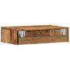 Wandmontiertes TV-Regal Mit Schubladen Und LED-Licht, Vintage-Holzoptik, Maße 60x35x15,5 Cm