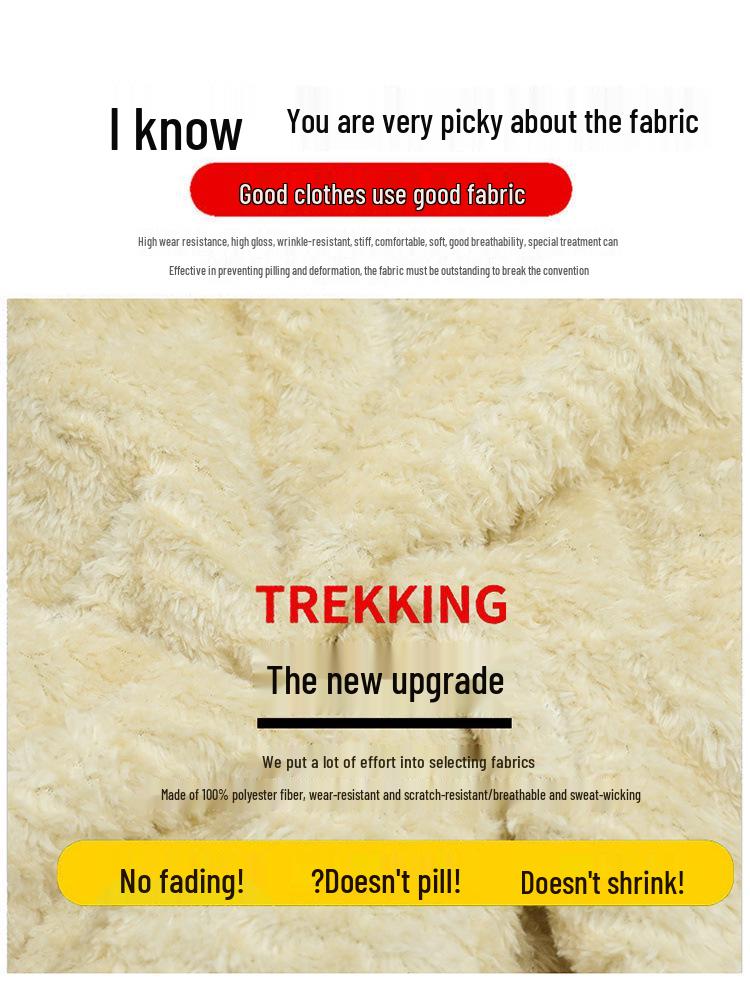 Men's Ultrasonic Lambswool Three-Piece Winter Set: Warm Vest, Stand Collar Cotton Jacket, Plus Velvet Pants