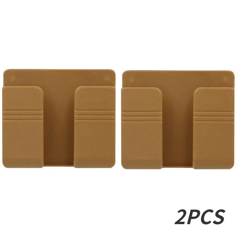 Punch Free Self Pasting Phone Storage Box Self-dhesive TV Remote Control Organizer Rack Wall-mounted Phone Plug Charging Holder