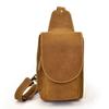 Large Capacity Leather Chest Bag Crossbody Bagpack For Man Sling Bag Vintage Fashion Unique Designer Chest Pack Shoulder Bag