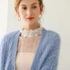 Girl Lace White Fake Collar for Women Casual High Neck Sweater Blouse Detachable Collars Ladies False Collar Neck Tie Decorative