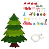 Diy Felt  Christmas  Tree  Set Holiday Atmosphere Creative Christmas Decoration (with String Lights)