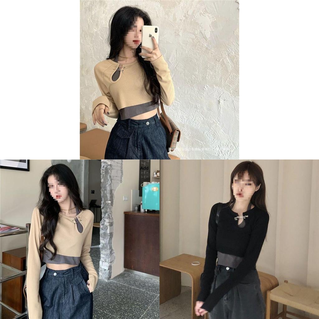 Girl Spring Autumn Short Sleeve T Shirt With Solid Color Design And Round Neck For Casual Wear