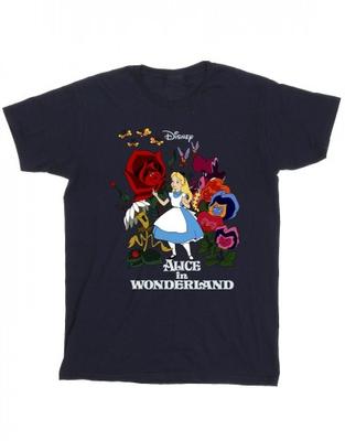 Girls Alice In Wonderland Flowers Cotton T-Shirt