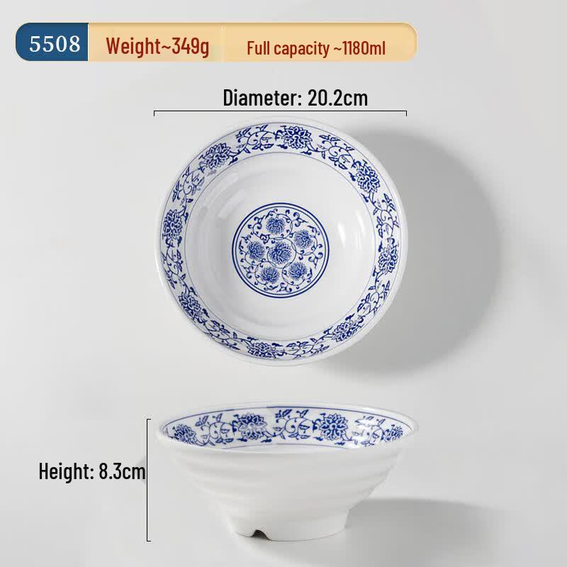 

ZISIZ Vintage Melamine Noodle Bowl