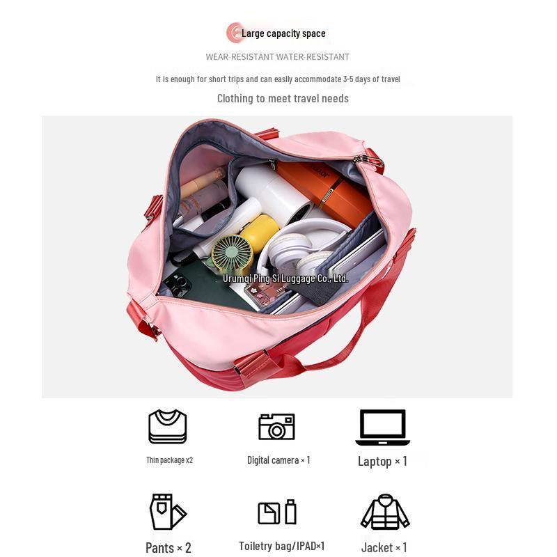 Man Yueyi Expandable Large Capacity Trolley Handbag: Versatile Travel, Business, and Fitness Bag.