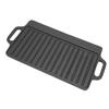 Grill Griddle Household Cast Iron Teppanyaki Plate Thickened Rectangular Double Sided Barbecue Grill For Slow Cooking Steak