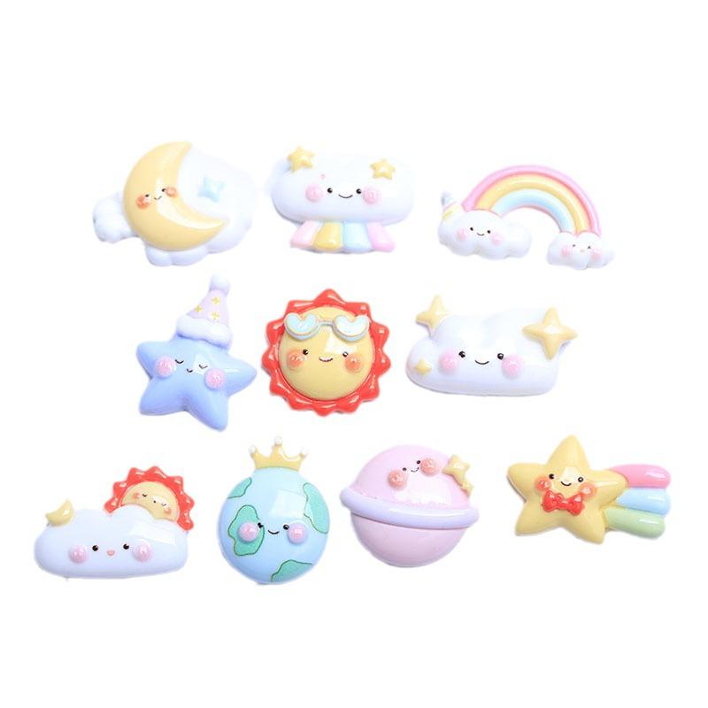 DIY Stickers: Clouds, Sun, Moon, Stars, Rainbow for Shoes, Phone Cases, Pencil Cases & More.