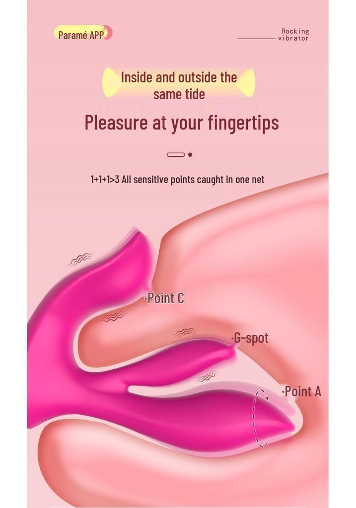 ManopalaMei Dual Stimulator Remote Control Vibrator for G-Spot and Clitoral Pleasure