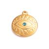 Wholesale 5pcs/lot Stainless Steel Gold Color Evil Eye Charms Handmade Craft DIY Necklaces Earrings Jewelry Making Accessories