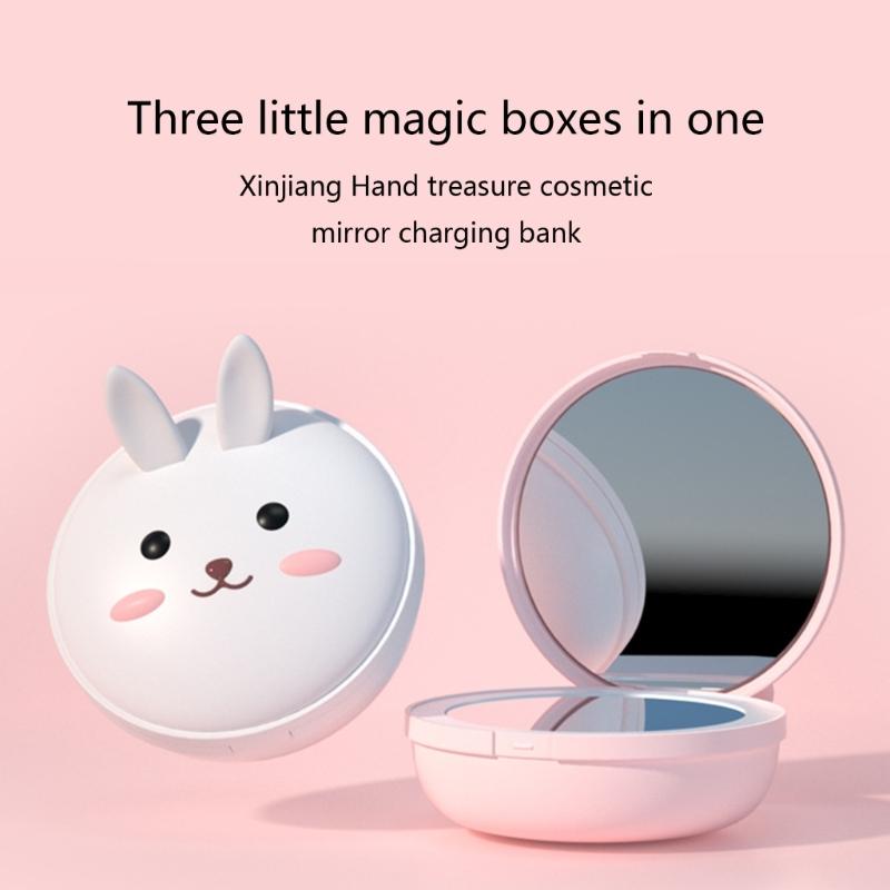 3 in 1 Mini Hand Warmer Cartoon Rabbit Hands Keeping Warm Artifact for Children Girl Adults Women Portable Present