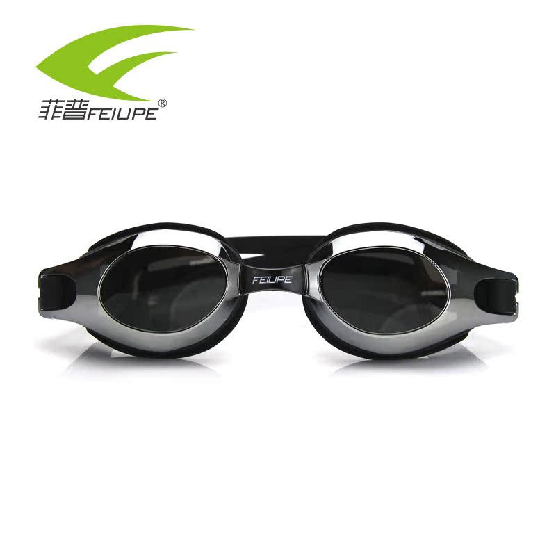 New large-frame electroplated swimming goggles, casual and fashionable, waterproof and anti-fog, suitable for both men and women чёрный
