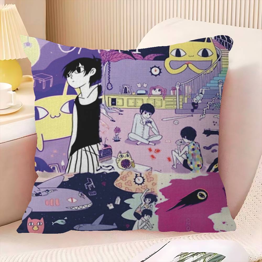 OMORI GAME Pillow Anime Pillow Sofa Bed Head Pillow Cover Cushion Cover 45x45 Cm Fashion