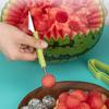 3-in-1 Fruit Ball Scooper Melon Baller Scoop Pulp Separator Stainless Steel Fruit Carving Tools for Cantaloupe Watermelon