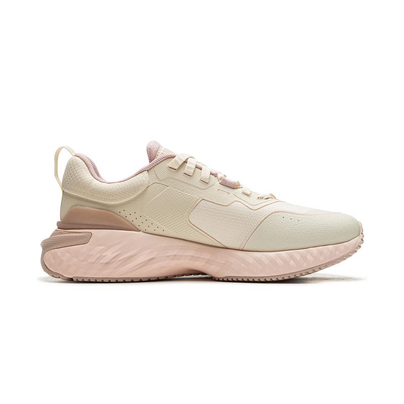 Li Ning Protective Cloud Simple Versatile Shock Absorbing Non-Slip Wear-Resistant Low-Top Casual Running Shoes Women Sneaker Pink AGLU244-2