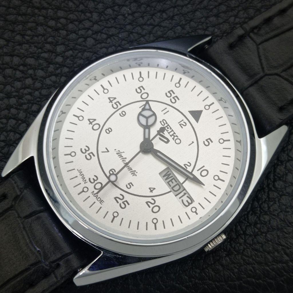 REFURBISHED SEIKO 5 AUTOMATIC 6309A VINTAGE JAPAN MENS SILVER WATCH a442258-1