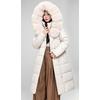 Women's Fur Collar Down Jacket Mid-length Over-the-knee Thickened Hooded Cotton-padded Jacket Winter Coat