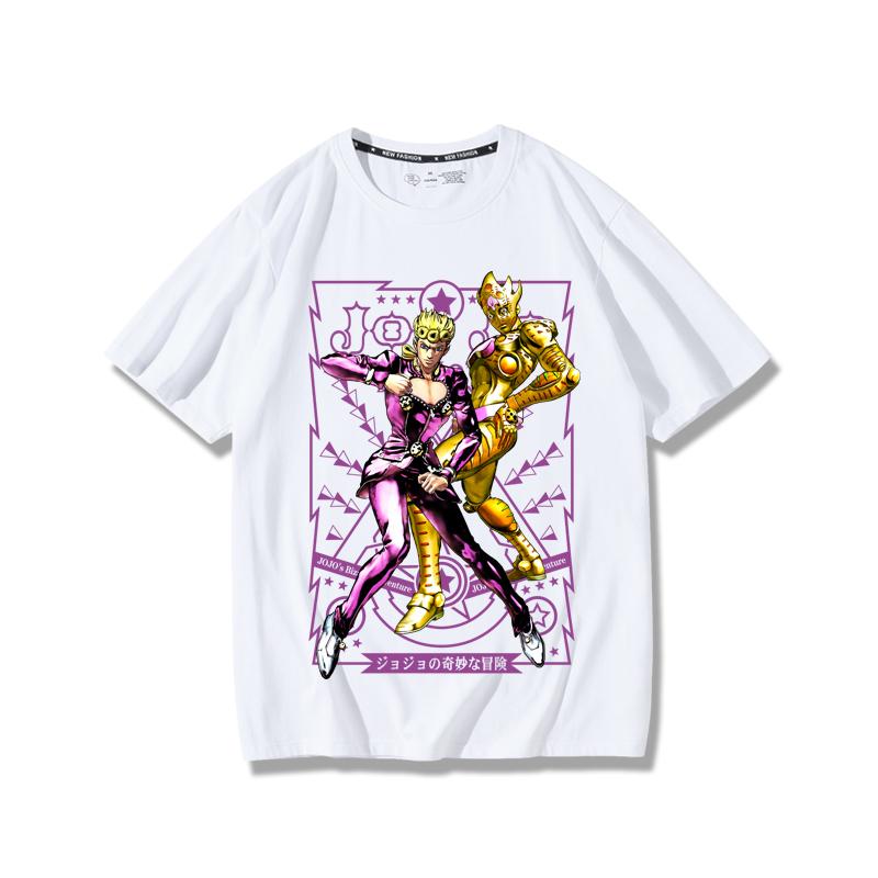 JoJo's Bizarre Adventure anime potlač postáv letné pánske 100% bavlnené tričko vonkajšie ležérne pohodlné trendové streetwear