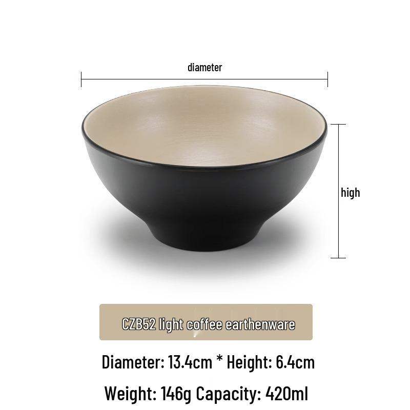 Large Frosted Melamine Ramen Bowl - Japanese-Style Restaurant Noodle Bowl for Mala Tang, Luosifen, Soup, and Rice Noodles
