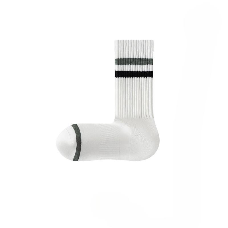 Men's Autumn Stripe Cotton Leisure Aloe Essential Oil Moisturizing Deodorizing Tube Socks