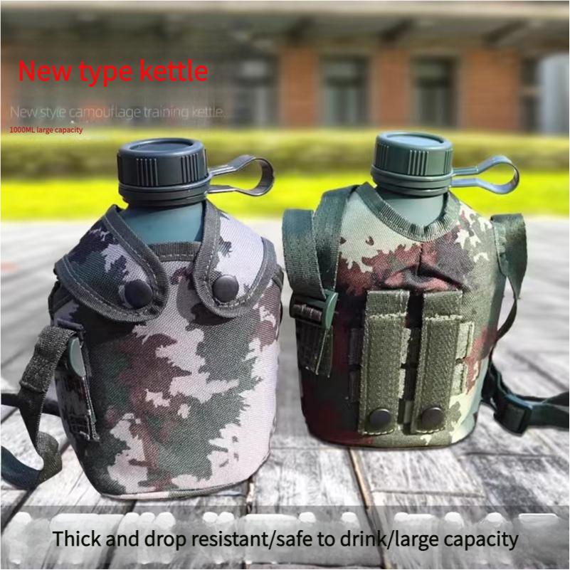 Water bottle for outdoor sports kettle portable for camping with cloth cover, kettle of heavy-duty aluminum foil large capacity