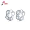 Geometric Cubic Zircon Infinity Love Hoop Earrings for Women Minimalist 925 Sterling Silver Jewelry Accessoreis Female Bijoux