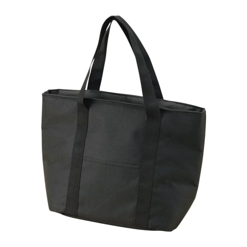 Kakusei 7L Lunch Bag, Black, with Gusset, Large Capacity, Easy Storage, Side Pockets, and Ice Pack Pocket, LL-08, Leisure & Life