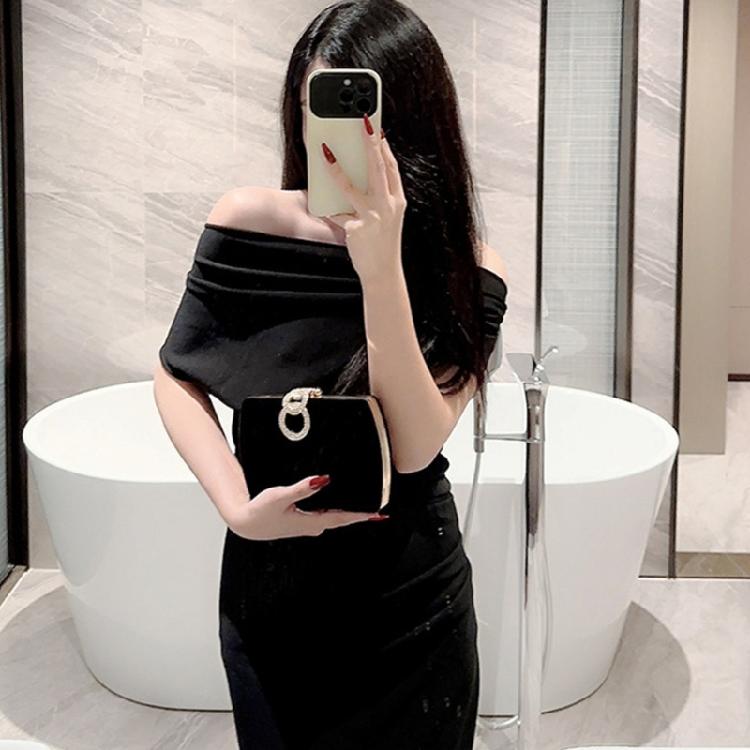 Elegant Evening Bag Velvet Handbag Shoulder Bags Wedding Purse for Party Prom