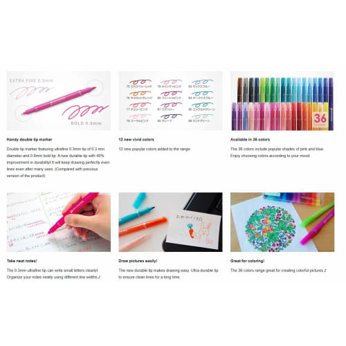 Tombow Water-based Sign Pen Play Color K Blue WS-PK15 Water-based Pigment Marker