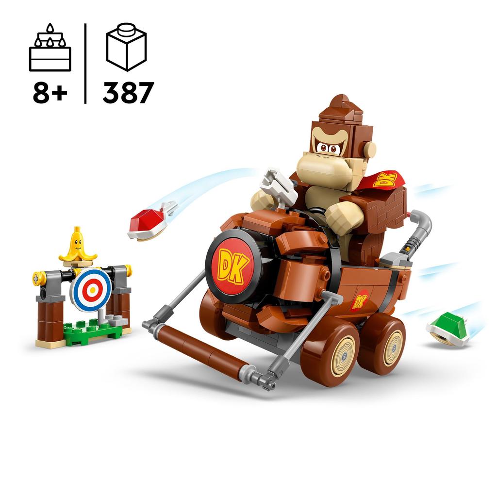 LEGO Super Mario Mario Kart™ – Donkey Kong and DK Jumbo Toy - Birthday Present - Building Blocks - Boys, Girls, Children Ages 8, 9, 10 - Elementary Sc