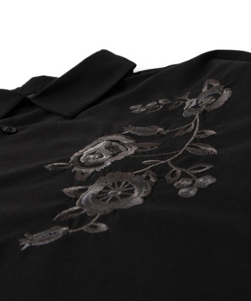 WEGO Short Sleeve Shirt with Floral Korean Loose Perfect for and Size Pattern 2 Men's Motif, Style, Monochrome, Casual, Fit, Spring, Summer, Fall, L,