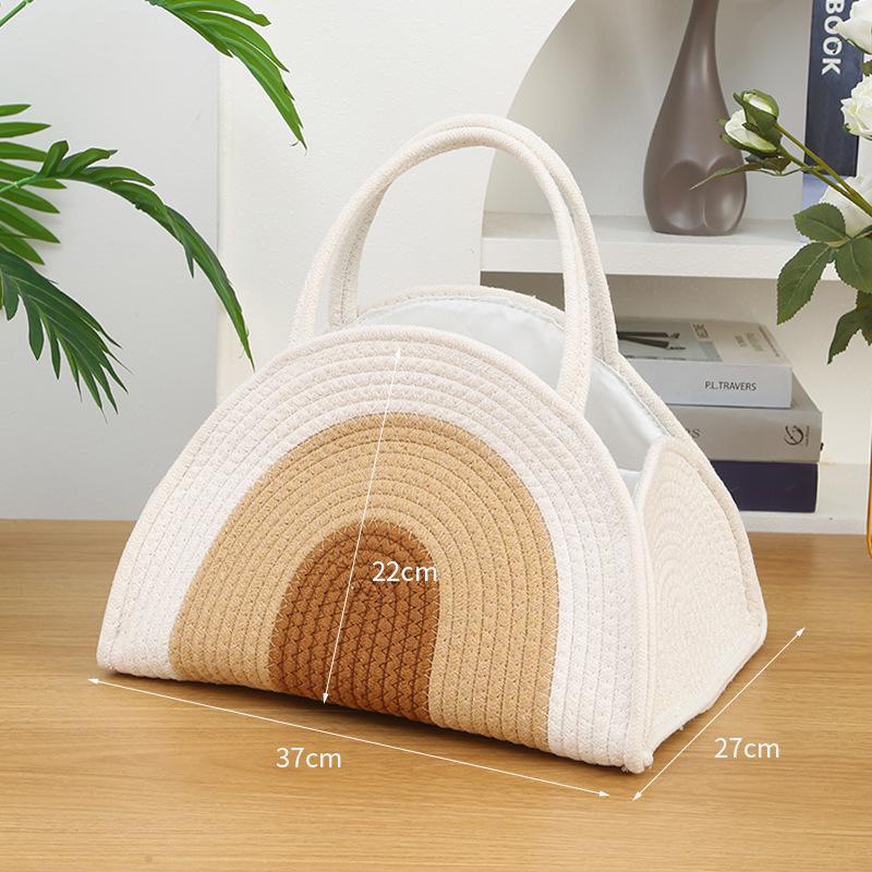 Cotton Rope Woven Tote Baby Diaper & Storage Bag