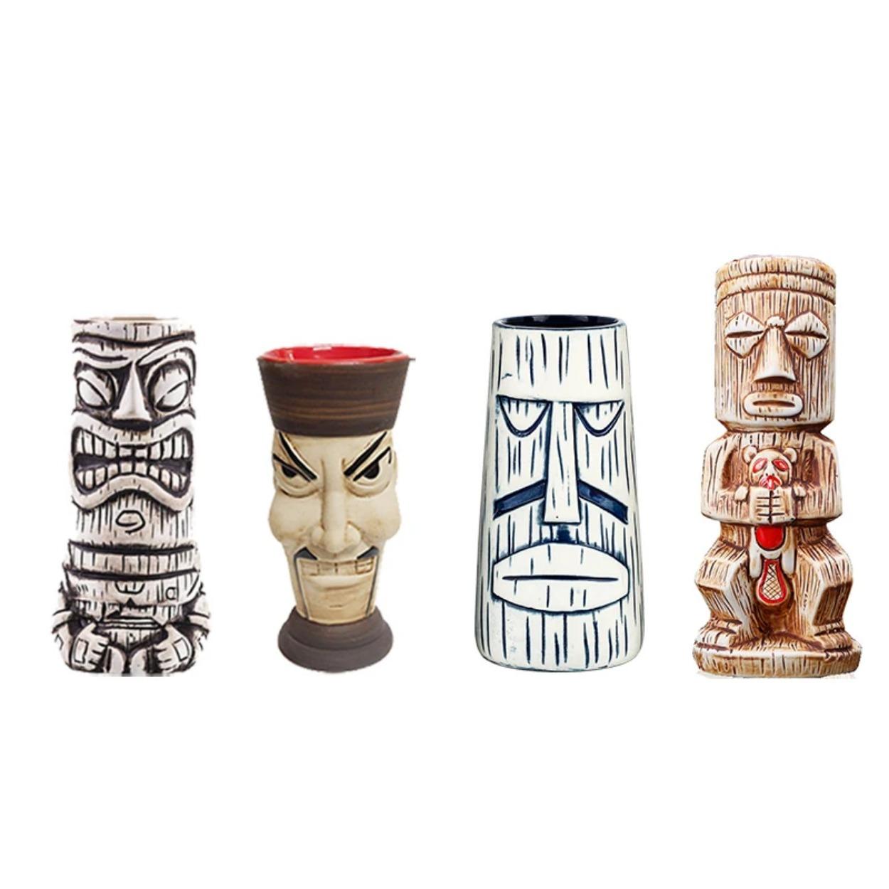 

Hawaii Tiki Mugs Cocktail Cup Beer Beverage Mug Wine Mug Ceramic Tiki Mugs 400ml