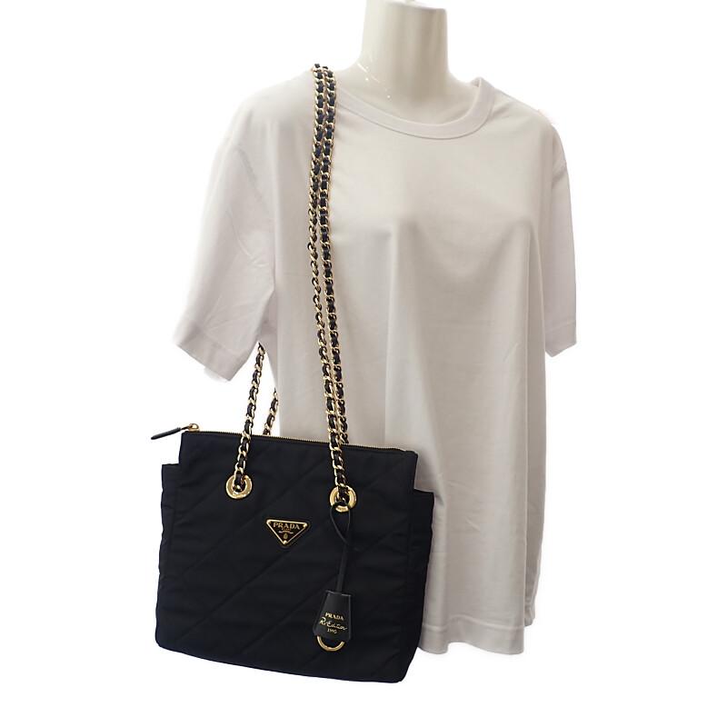 Prada 1BG4682A0SF0002 Shoulder Bag Black Nylon Women