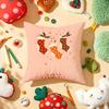 Merry Christmas Home Decoration Cushion Cover Plush Fabric Soft Double-Sided Printed Sofa Warm Winter Home Gift Pillow Cover