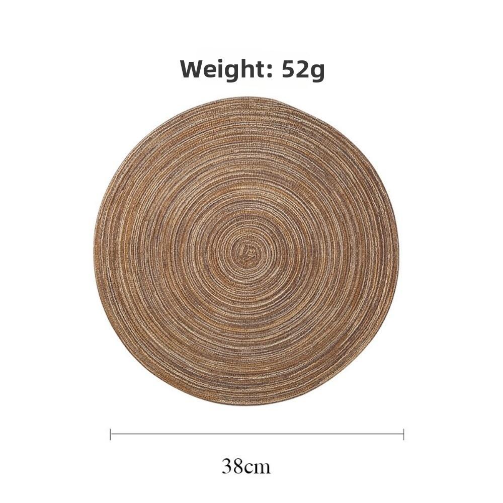 Rope Cotton Braided Oval Placemats Heat-resistant Cup Mat New Braided Table Mats  Kitchen Style A