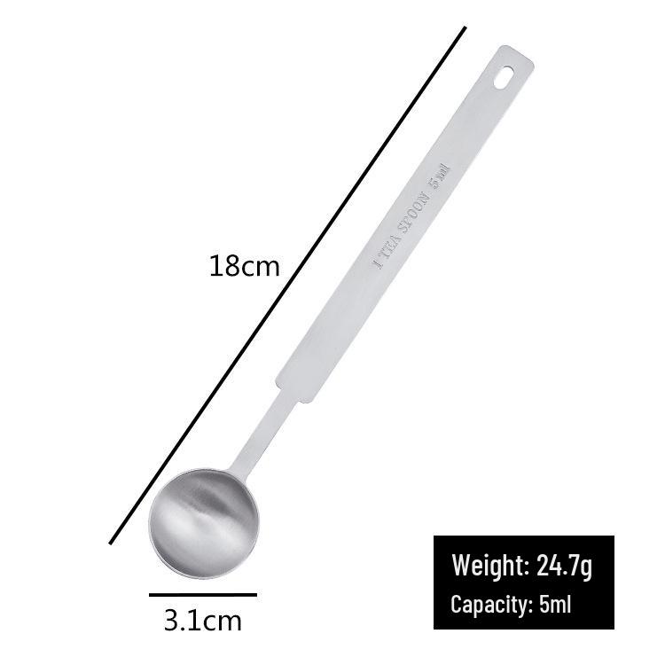 Stainless Steel Measuring Spoon Set with Precise Scale for Baking and Coffee