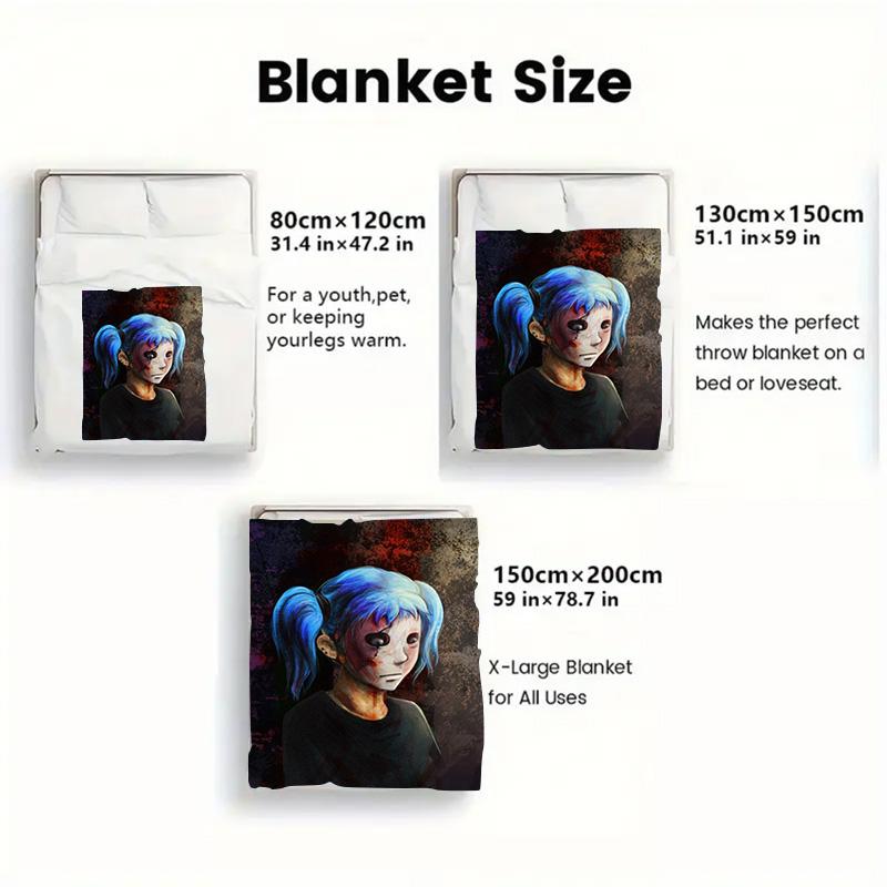 Sally Face 2D Flat Pattern Flannel Blanket High Quality All Seasons Warmth and Comfort Perfect for Christmas Gifts.