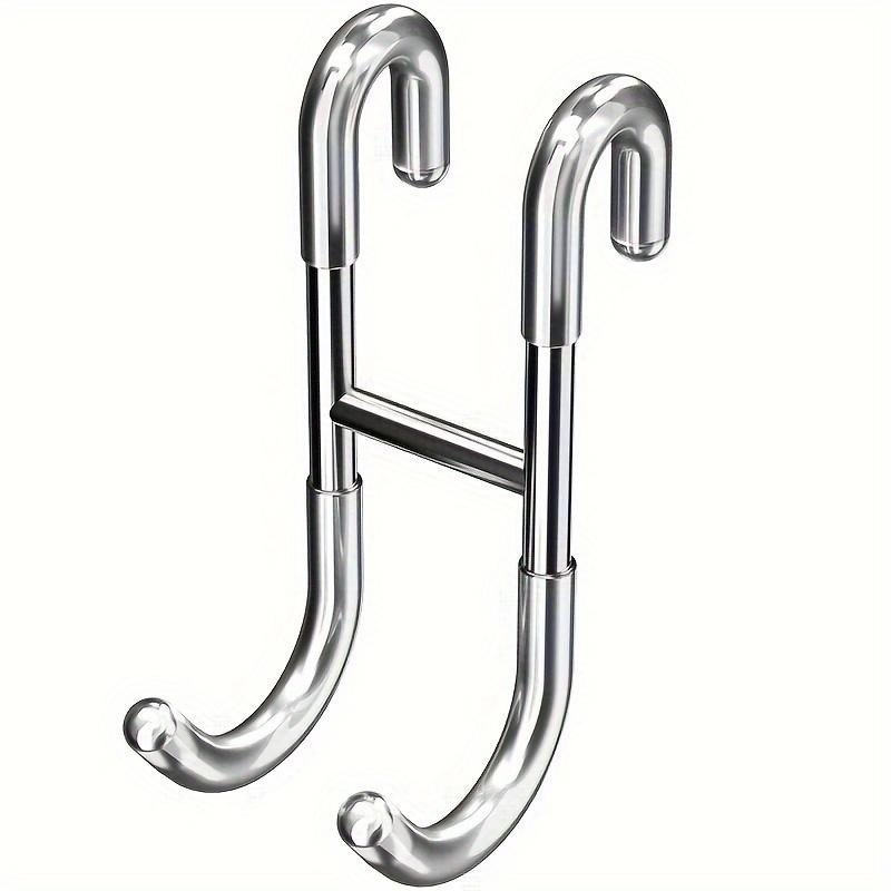 1pc Stainless Steel Towel Hook, No-Drill Robe Hook, Heavy-Duty Hanger For Towels, Bathroom Partition Hook