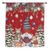Dwarf Snowflake Christmas Tree Ball Gift Cat Squirrel Sheer Curtains Room Decoration Window Curtain Kitchen Tulle Voile Curtains
