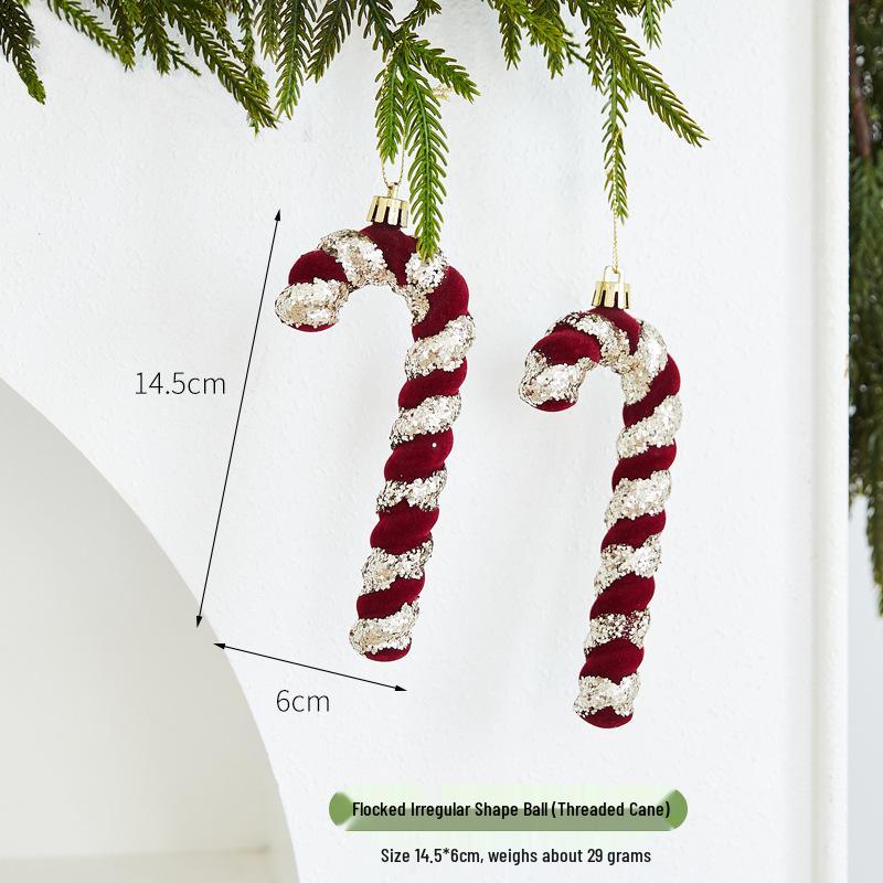 Weinrot beflockte Weihnachtsbaumkugel