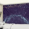 Tapiz de Ola Cielo Estrellado Colgante de Pared Líneas Azules Brujería Suerte Estilo Moderno Minimalista Decoración Hippie para Dormitorio